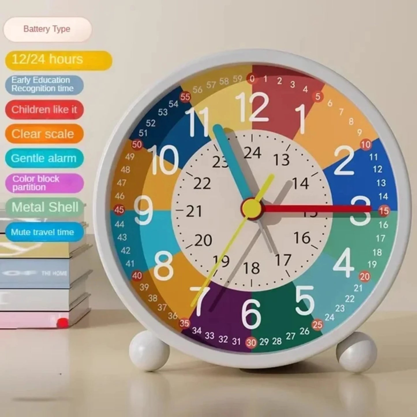 Educational Children's Alarm Clock with USB Charge