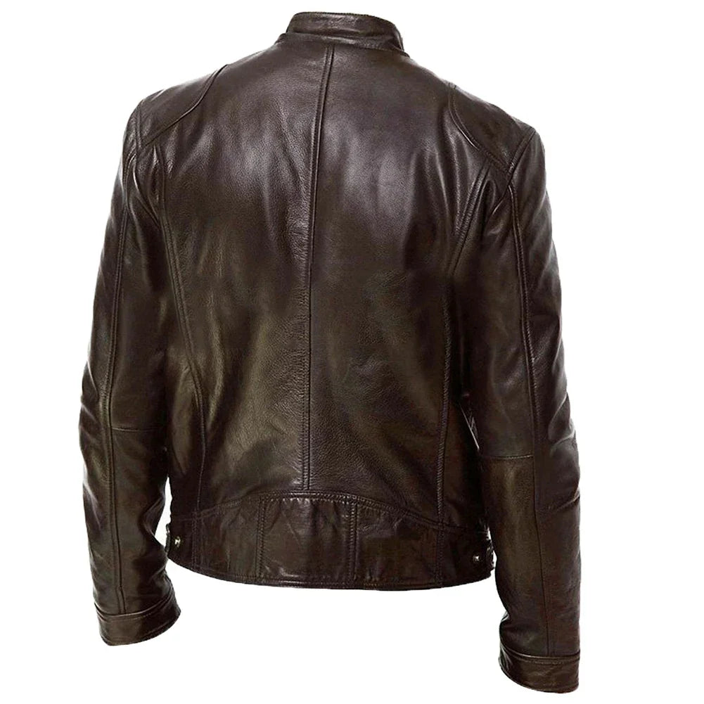 Motorcycle Jacket Men - Leather Coat