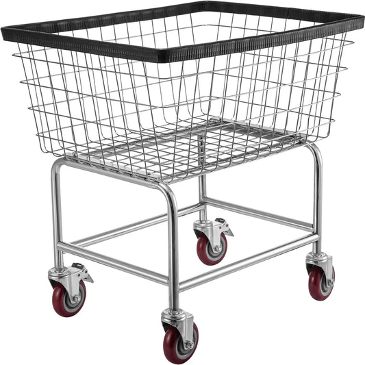 Wire Laundry Cart, 2.5 Bushel