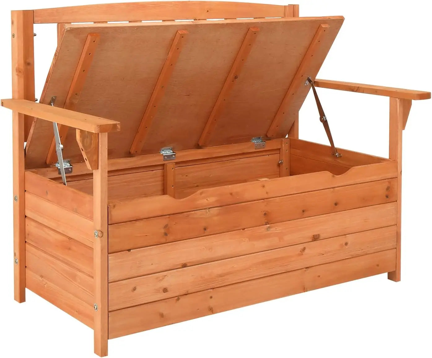 Outdoor Wooden Storage Bench