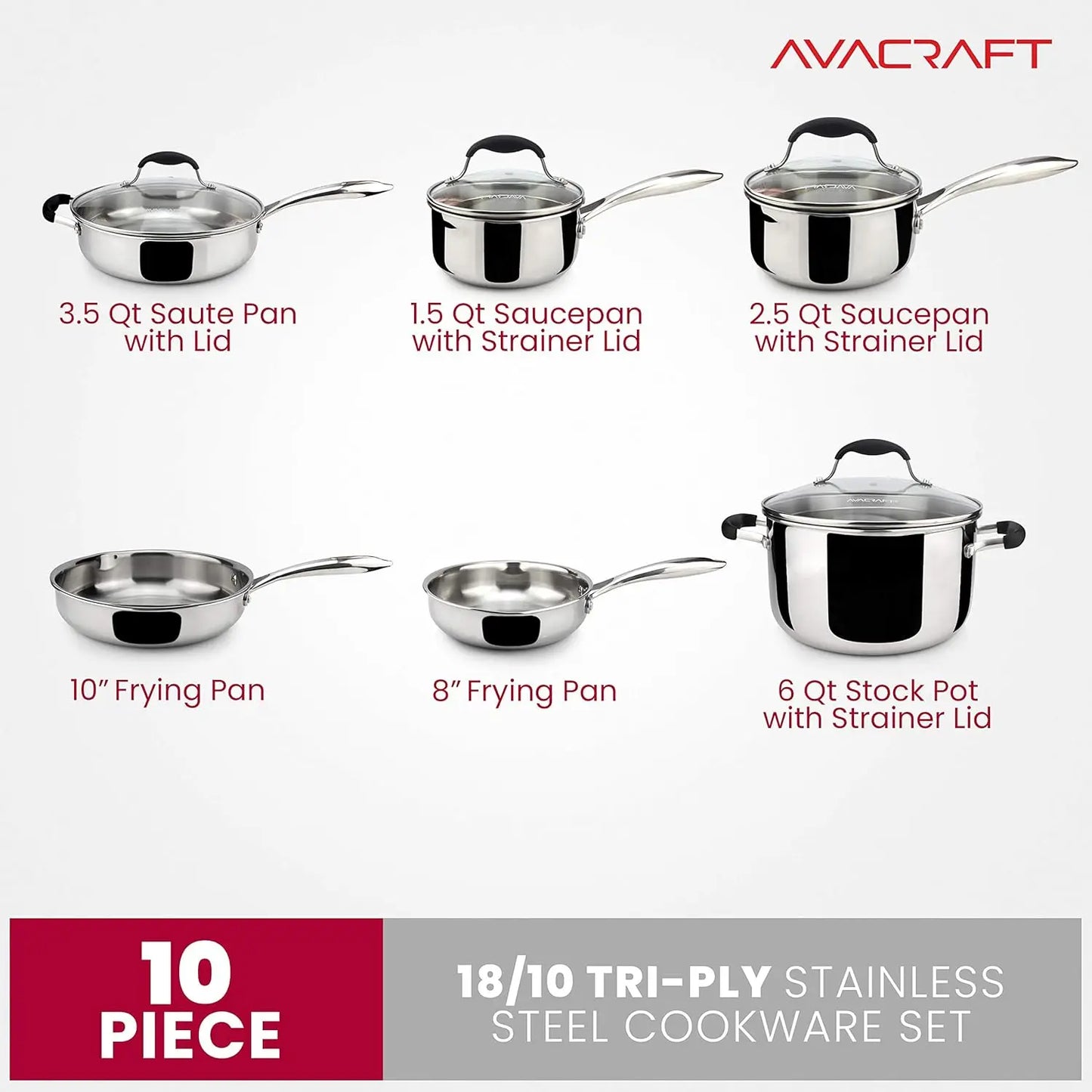 Premium Stainless Steel Cookware Set,