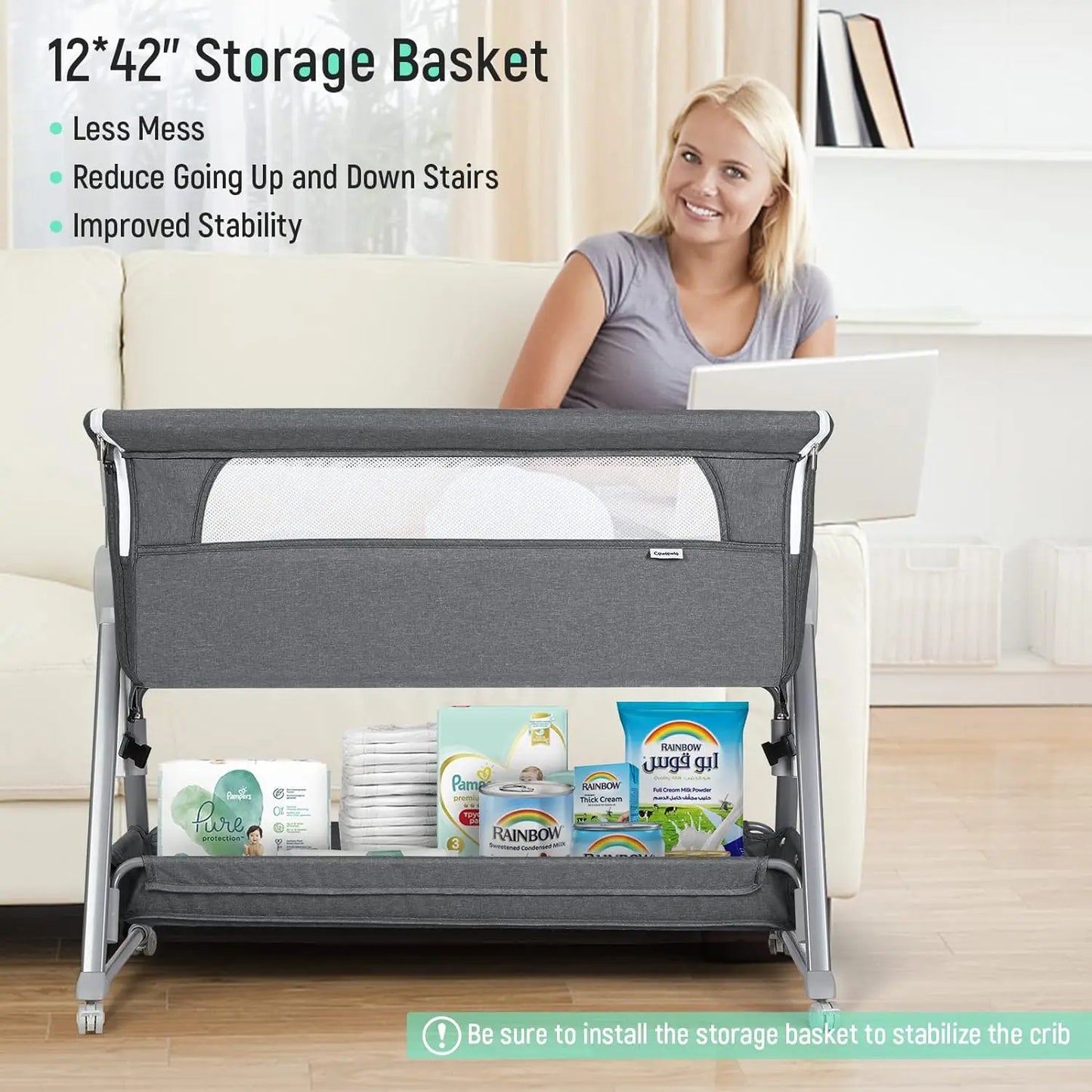 Baby Bassinet-Beside Sleeper