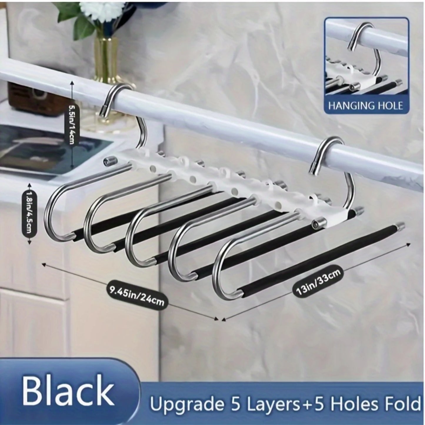 9 Layers Pants Hangers, Closet Organizer