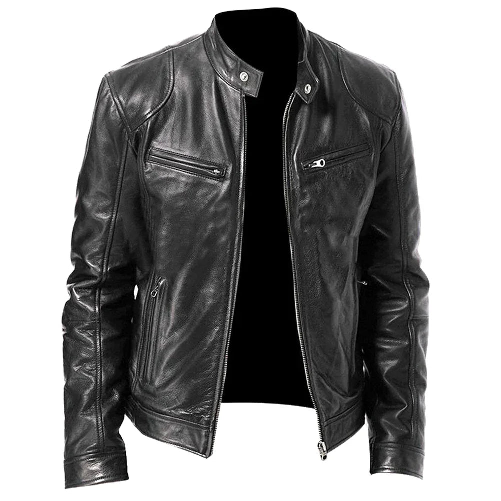 Motorcycle Jacket Men - Leather Coat