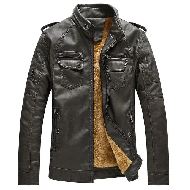 Motorcycle Jacket Men - Leather Coat