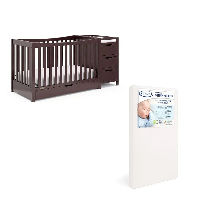 Crib and Mattress Nursery Essentials Pack