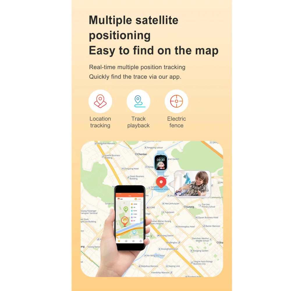 Childrens Watch GPS Track Video Call
