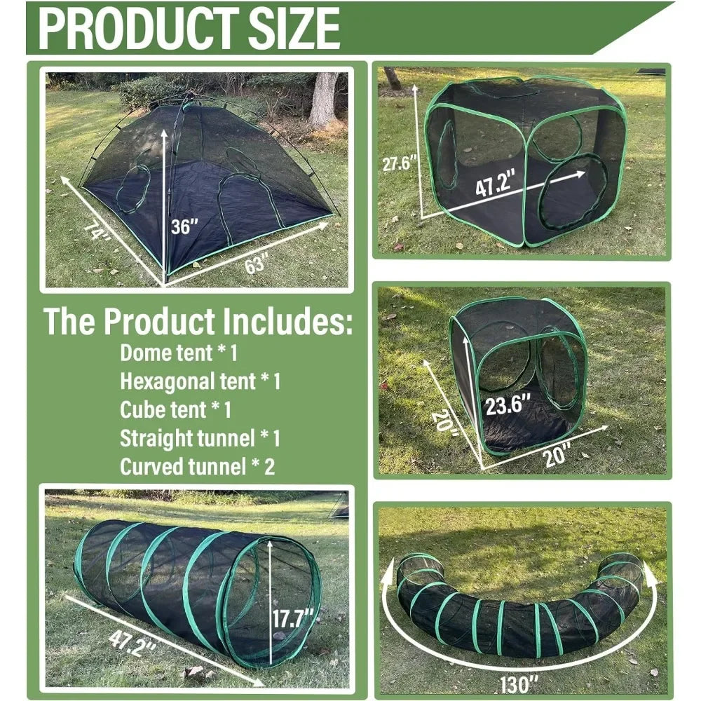 Portable  Cat Play Tent and Tunnels