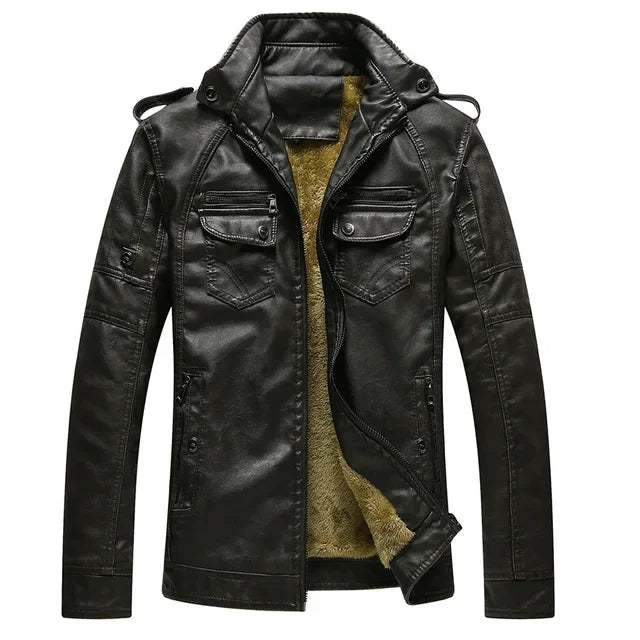 Motorcycle Jacket Men - Leather Coat