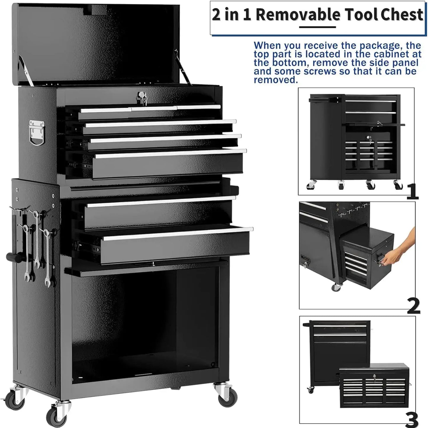 Tool Box on Four Wheels with Lock