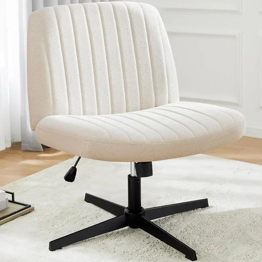 Cross Legged Office Chair, Armless  Desk Chair