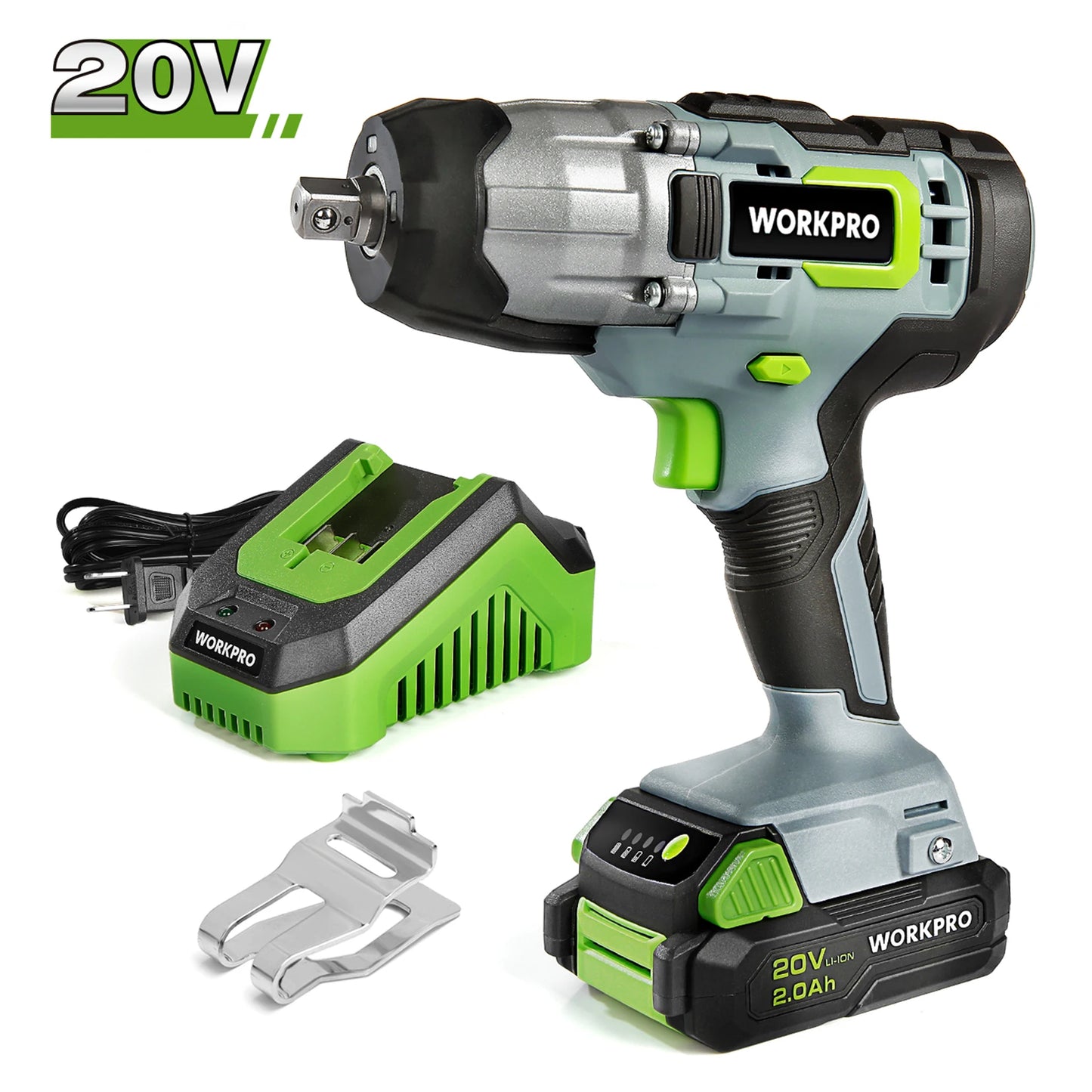 WORKPRO 20V Cordless Impact Wrench  1/2-inch