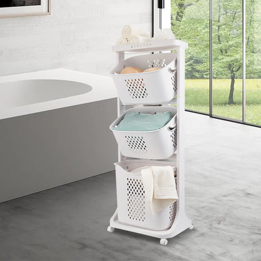 3 Tiers Laundry Basket With Wheels