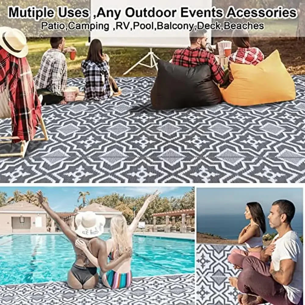 Plastic Straw RV Camping Mat 8x10 Waterproof Outdoor Rug