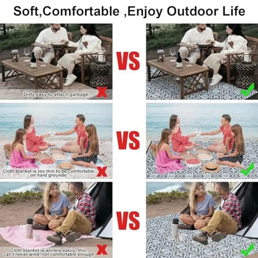 Plastic Straw RV Camping Mat 8x10 Waterproof Outdoor Rug