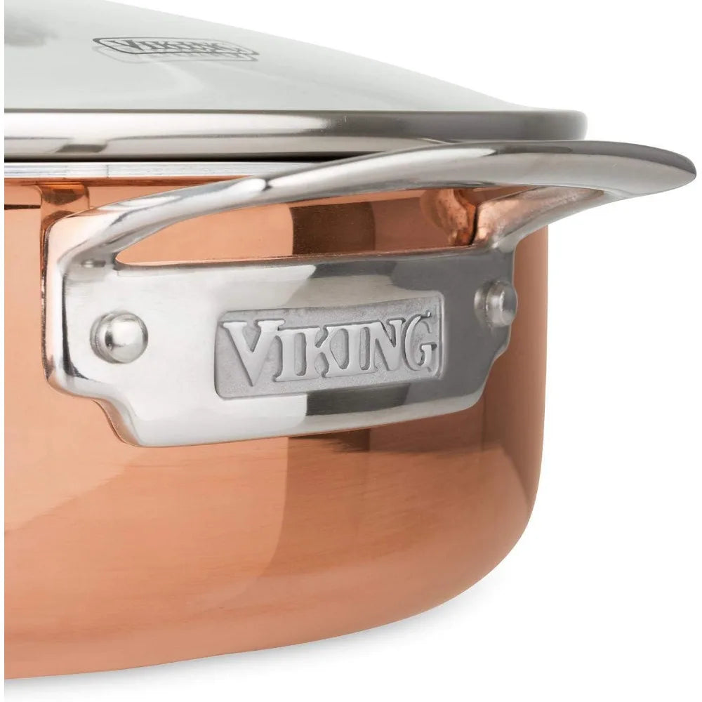 13-Piece Tri-Ply Copper Cookware