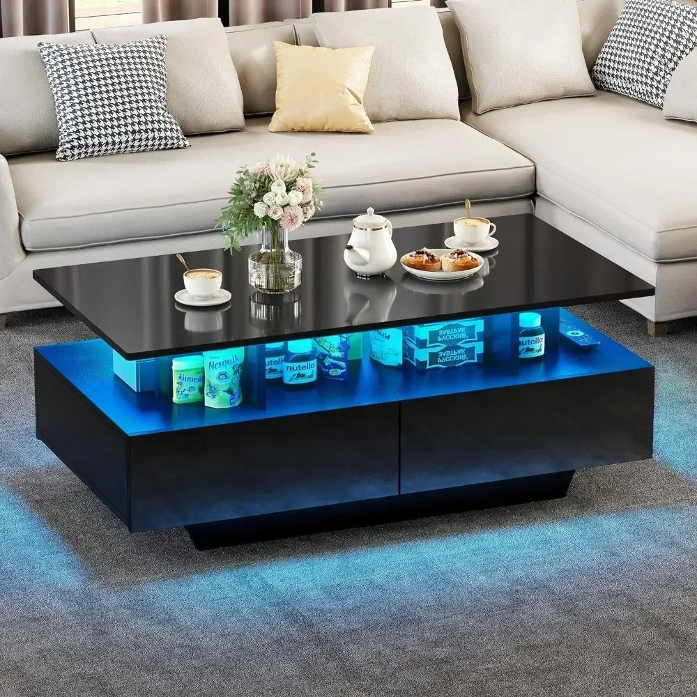 LED Coffee Table with Storage