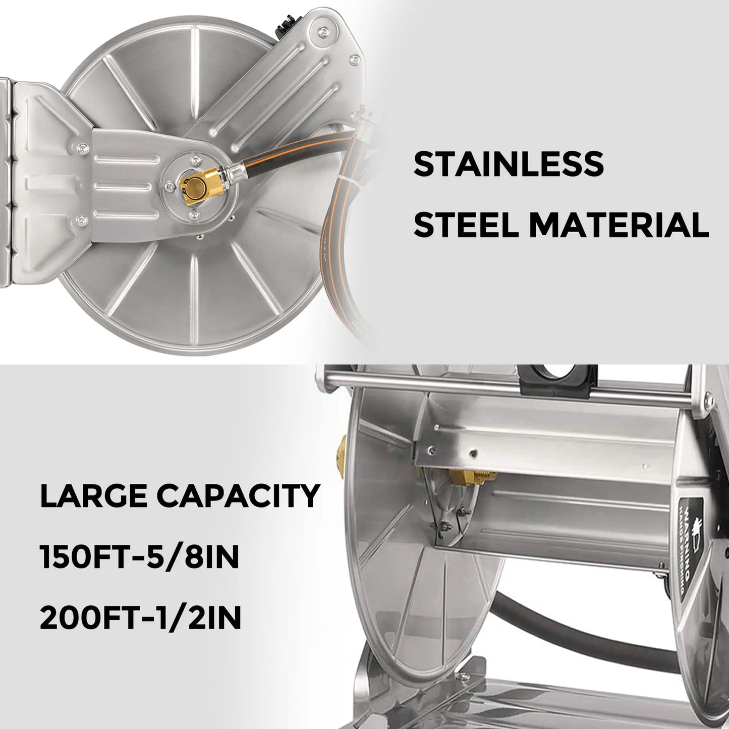 Stainless Steel Garden Hose Reel Heavy Dut