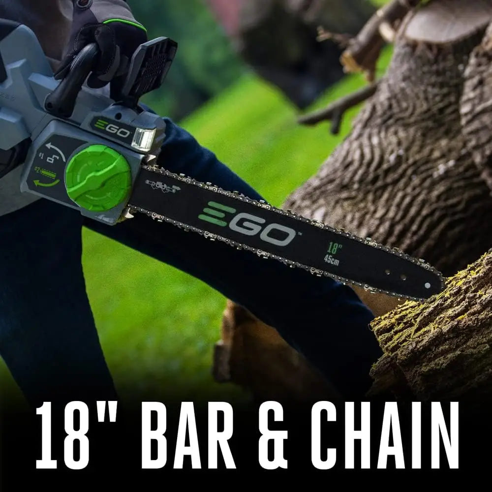 18-Inch 56-Volt Cordless Chain Saw 5.0Ah Battery and Charger