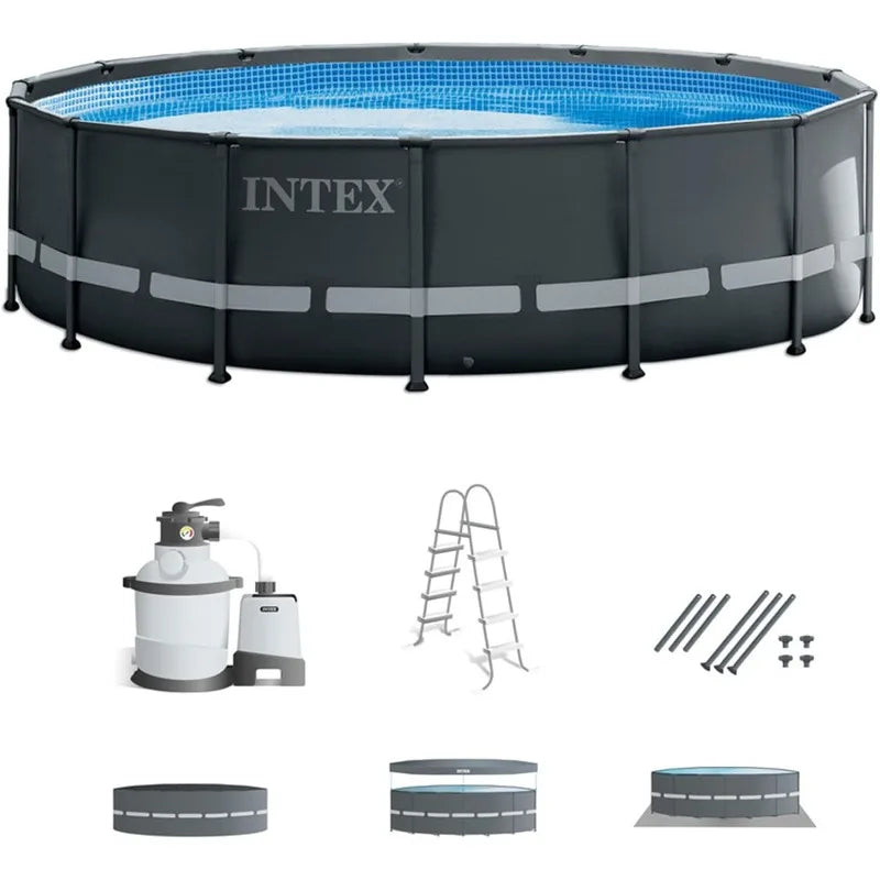 14' x 42" Round Above Ground Swimming Pool  with Sand Filter Pump