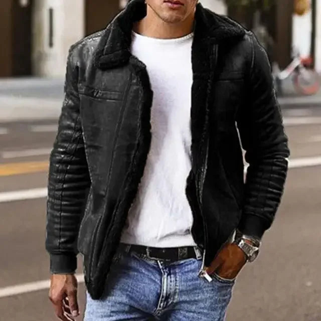 Motorcycle Jacket Men - Leather Coat