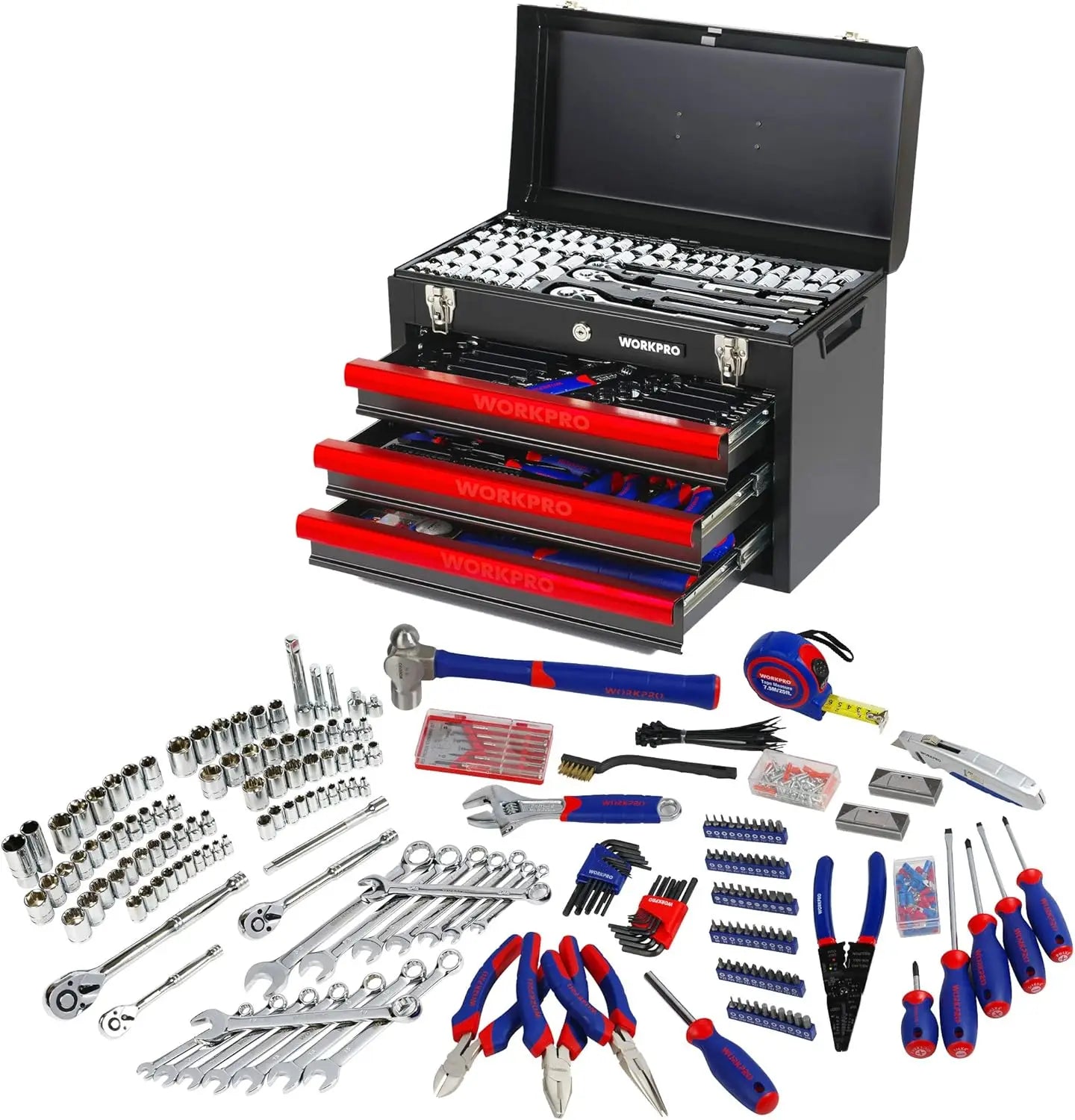 Mechanics Tool Set General Household Home Repair Tool Kit