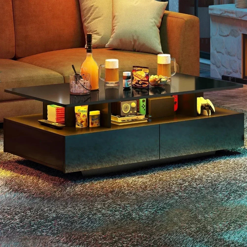 LED Coffee Table with Storage