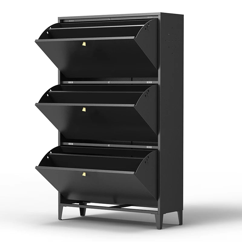 3 Drawer All Steel Freestanding Shoe Cabinet