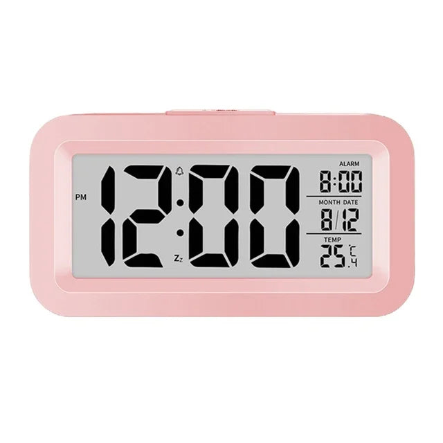 Digital  Display Alarm Clock With Calendar Thermometer