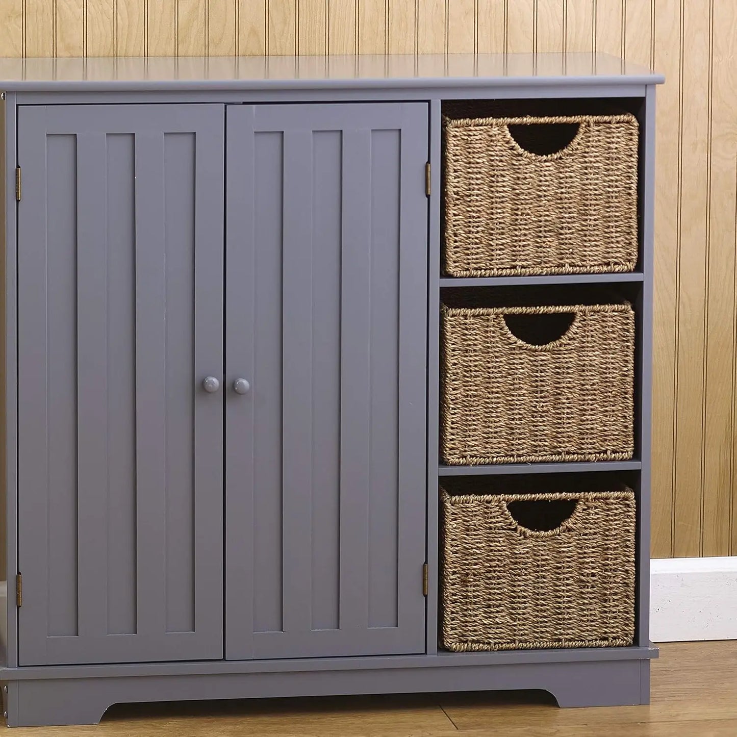 3 Wicker Storage-Laundry Basket