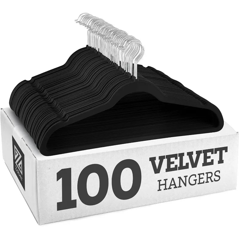 Black Clothes Hangers 100 Pack