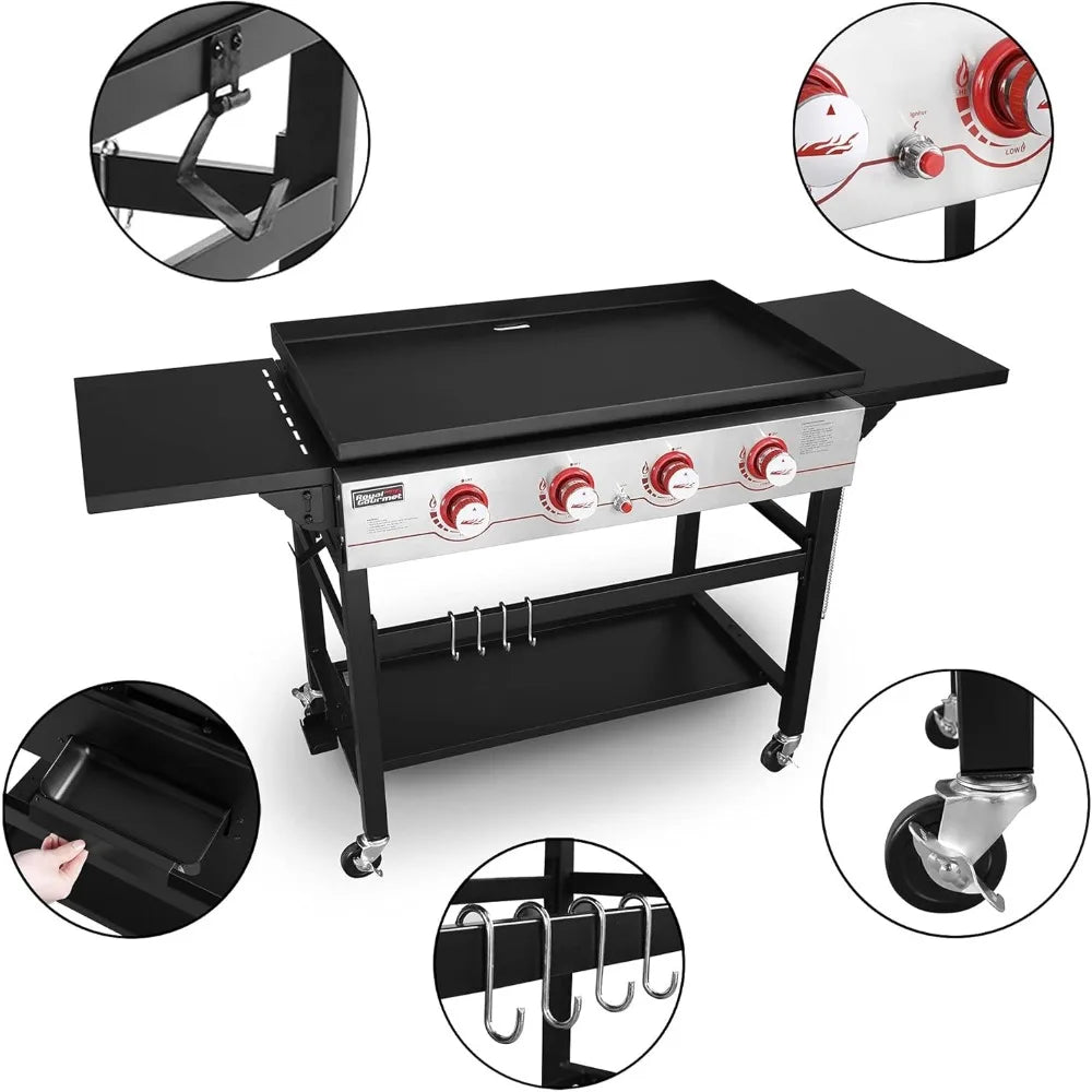 Flat Top Propane Gas Grill Griddle