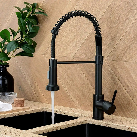 Kitchen Sink Faucet One Handle Spring