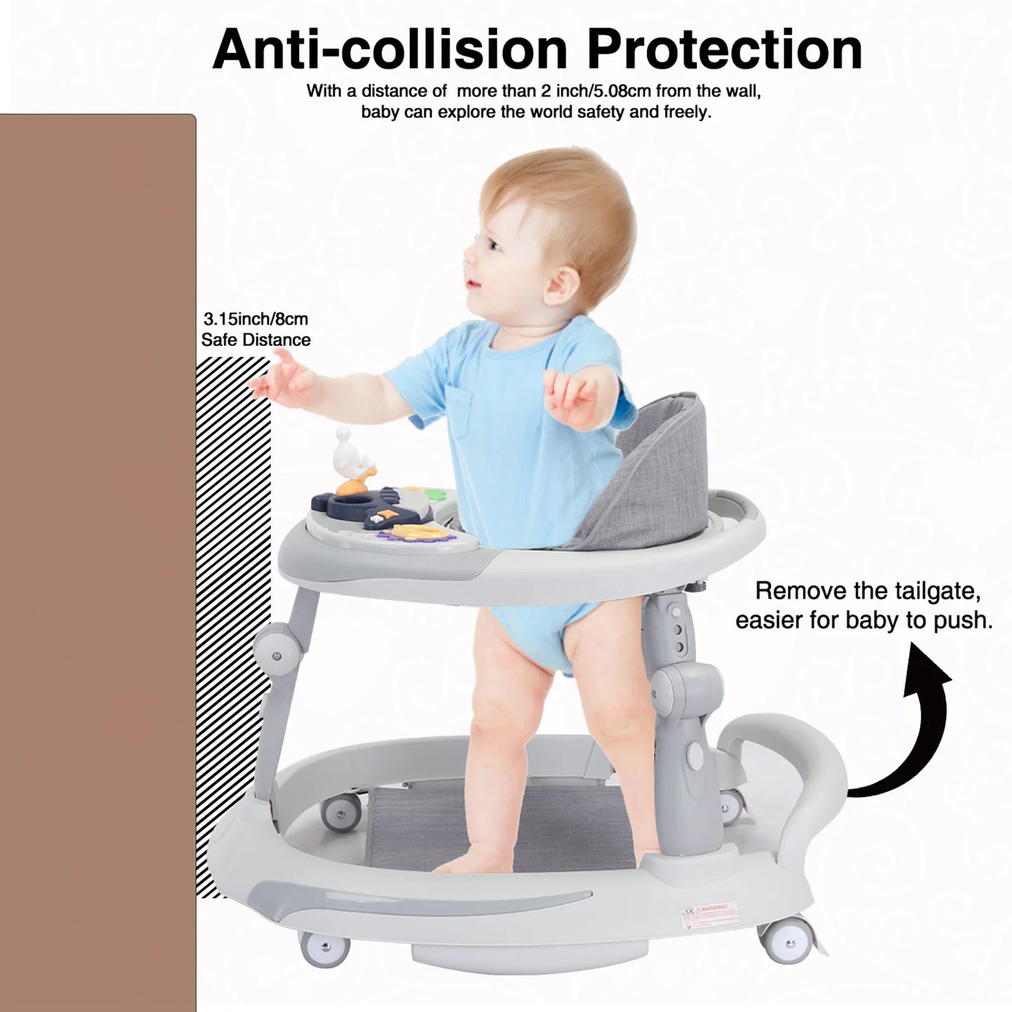 Foldable-Adjustable Baby Walker